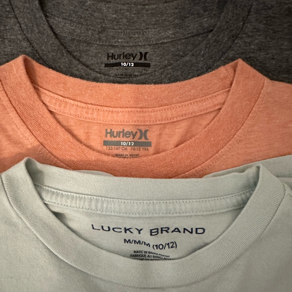 Set of 3 T-Shirts Hurley and Lucky Brand